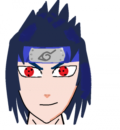 Sasuke feito utilizando o programa PAINT