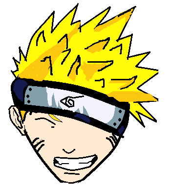 Naruto feito utilizando o programa PAINT
